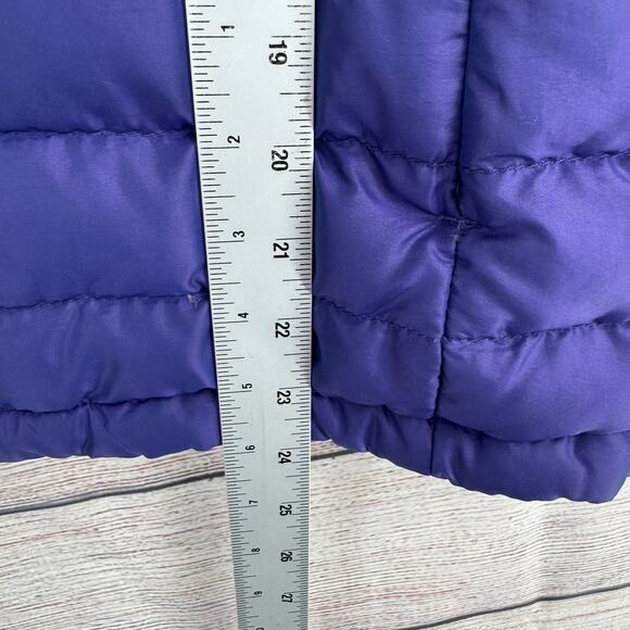 The North Face Goose Down 600 Puffer Jacket Womens Small Purple Hooded - Picture 12 of 13